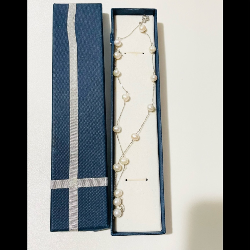 Pearl Necklace, 14K white gold